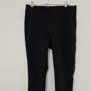 Women's Black Pinstripe Pants Gap Medium